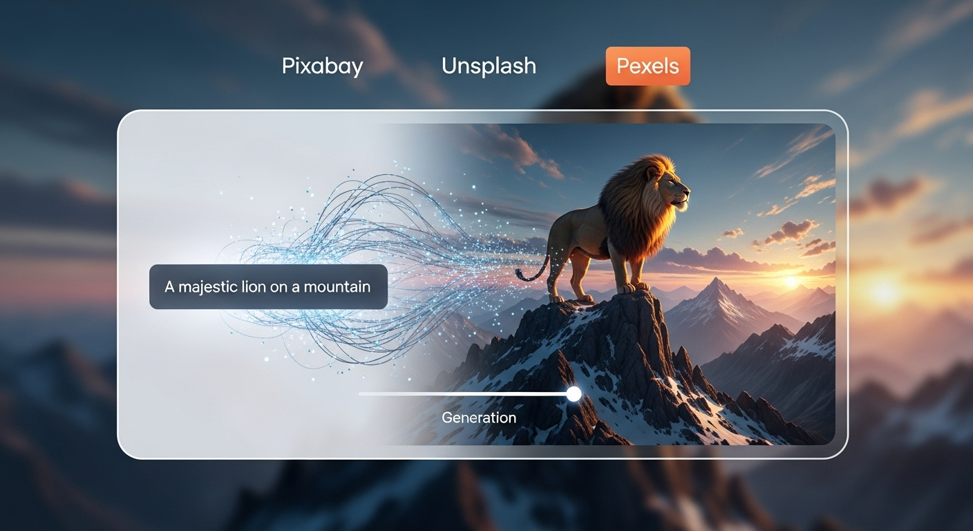 A user creating a photorealistic image from a text prompt using the OneToolStop AI image generator, which is powered by multiple high-quality APIs.