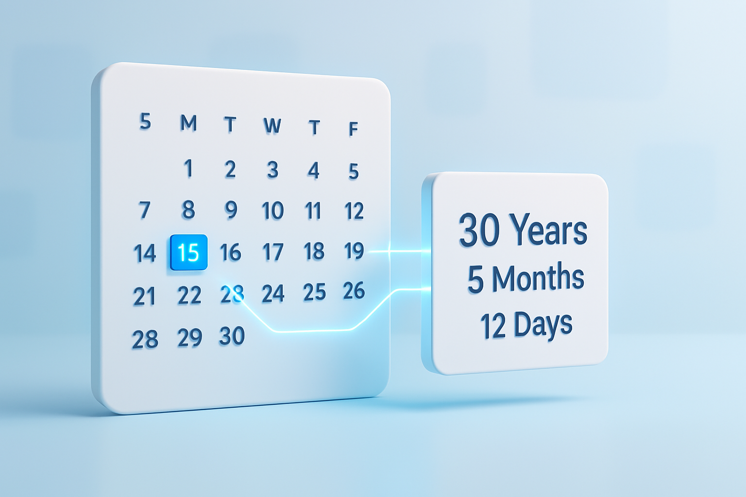 A user calculating their age with the OneToolStop online age calculator