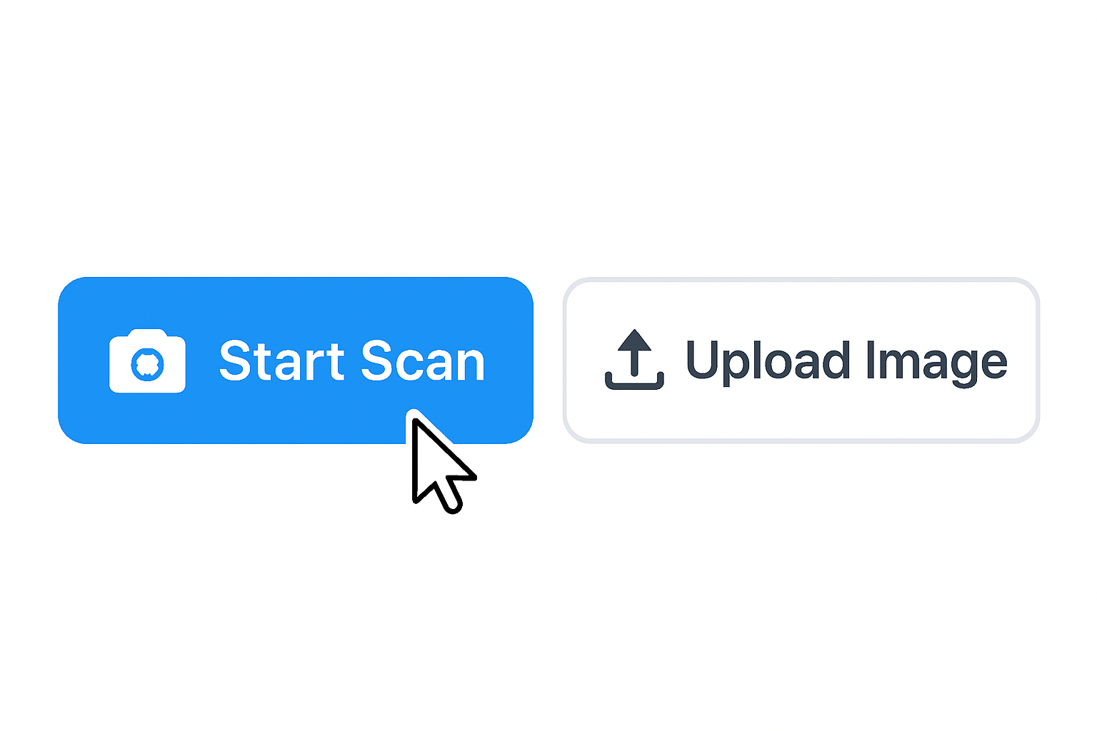 Buttons for starting the online QR scanner