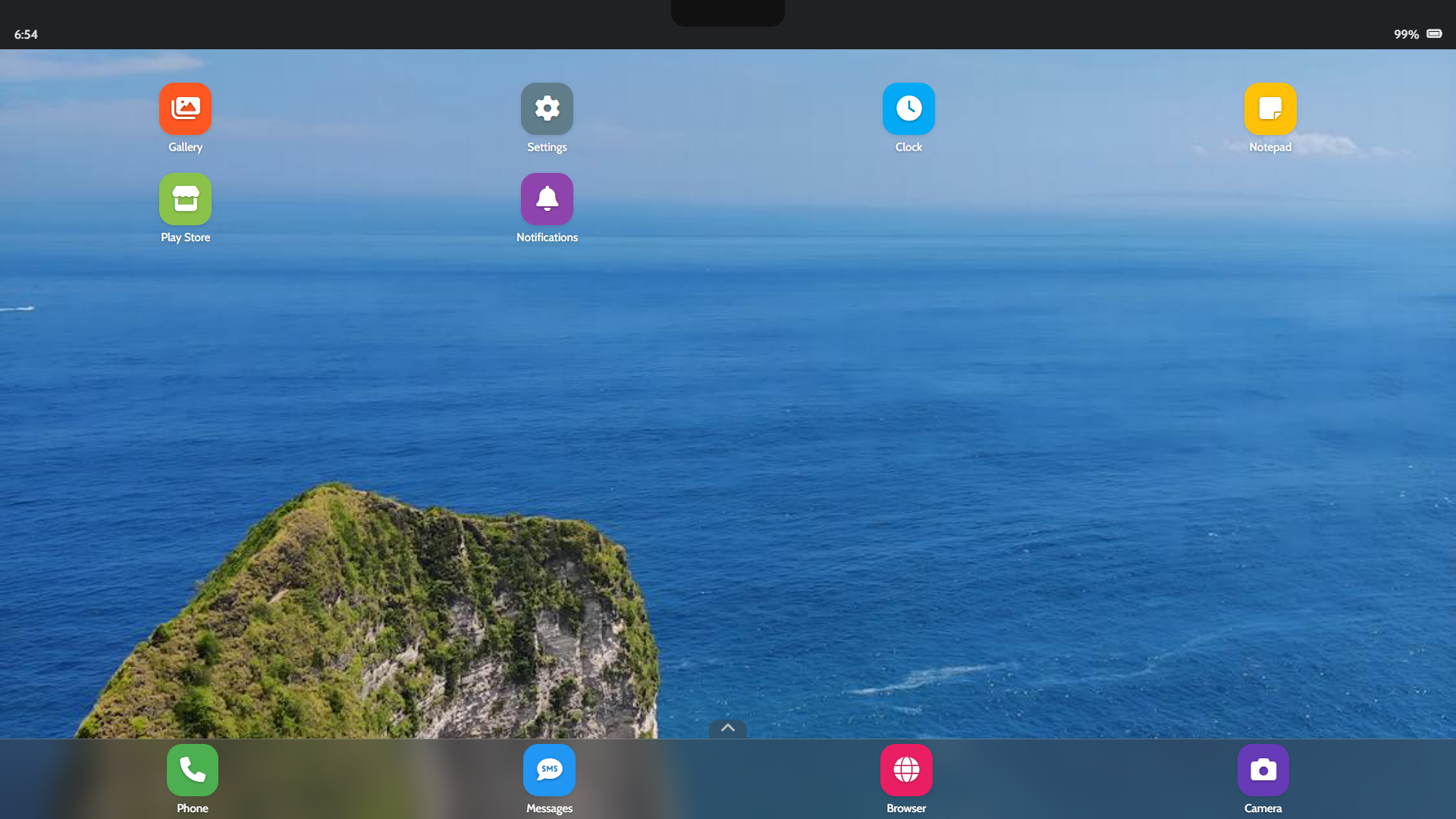 Step 1: Exploring the home screen of the online Android simulator.