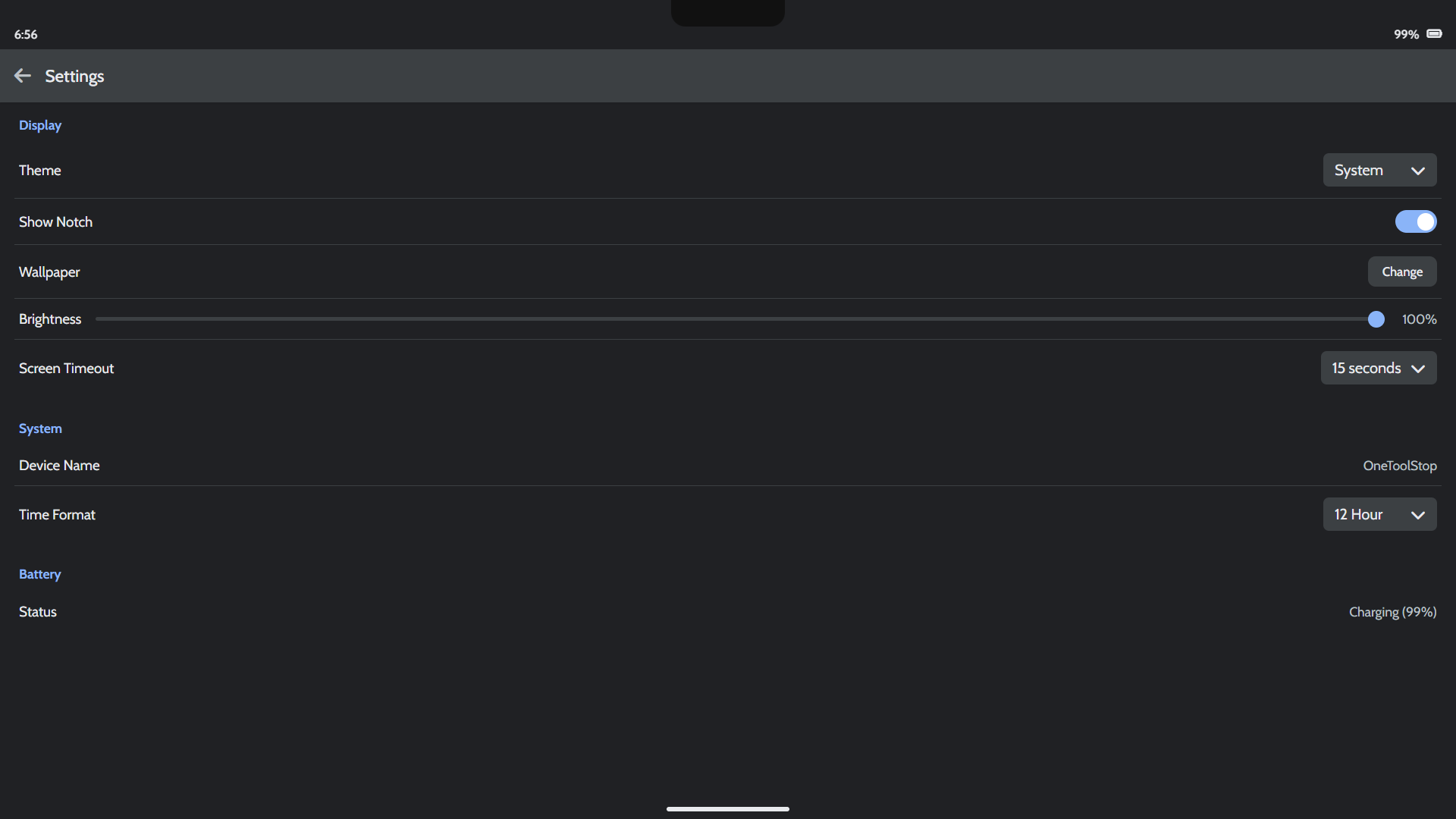 Step 3: Changing the theme and wallpaper in the Settings app.