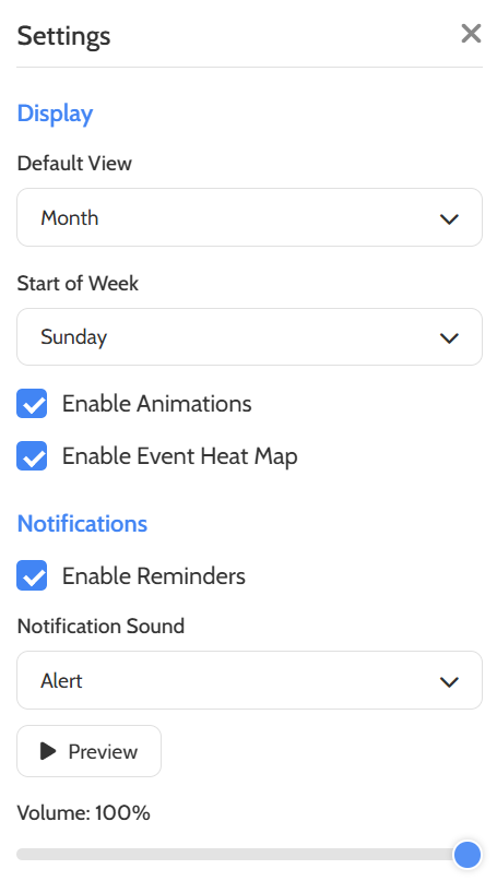 Step 3: Setting a notification reminder for an event.