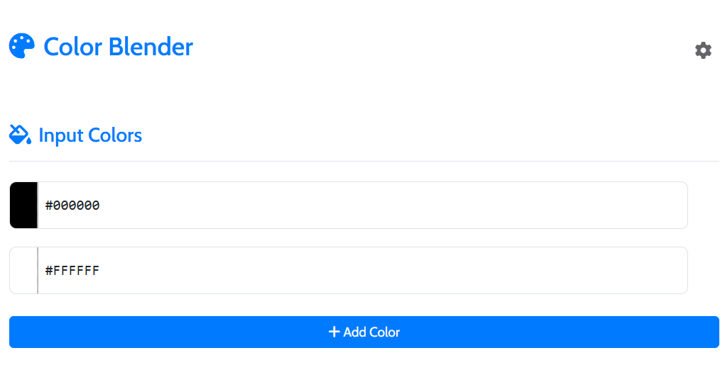 Step 1: Adding and selecting multiple input colors.