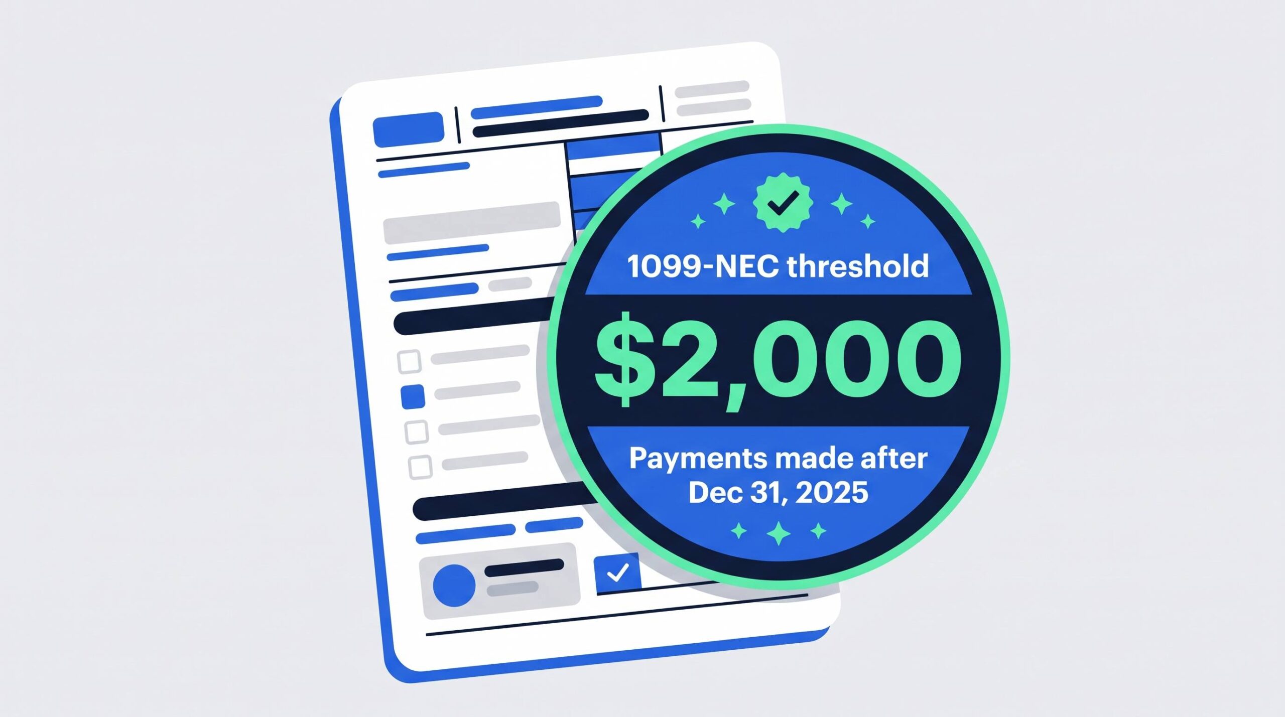 IRS Form 1099-NEC 2000 dollar threshold and freelance tax reporting guidelines