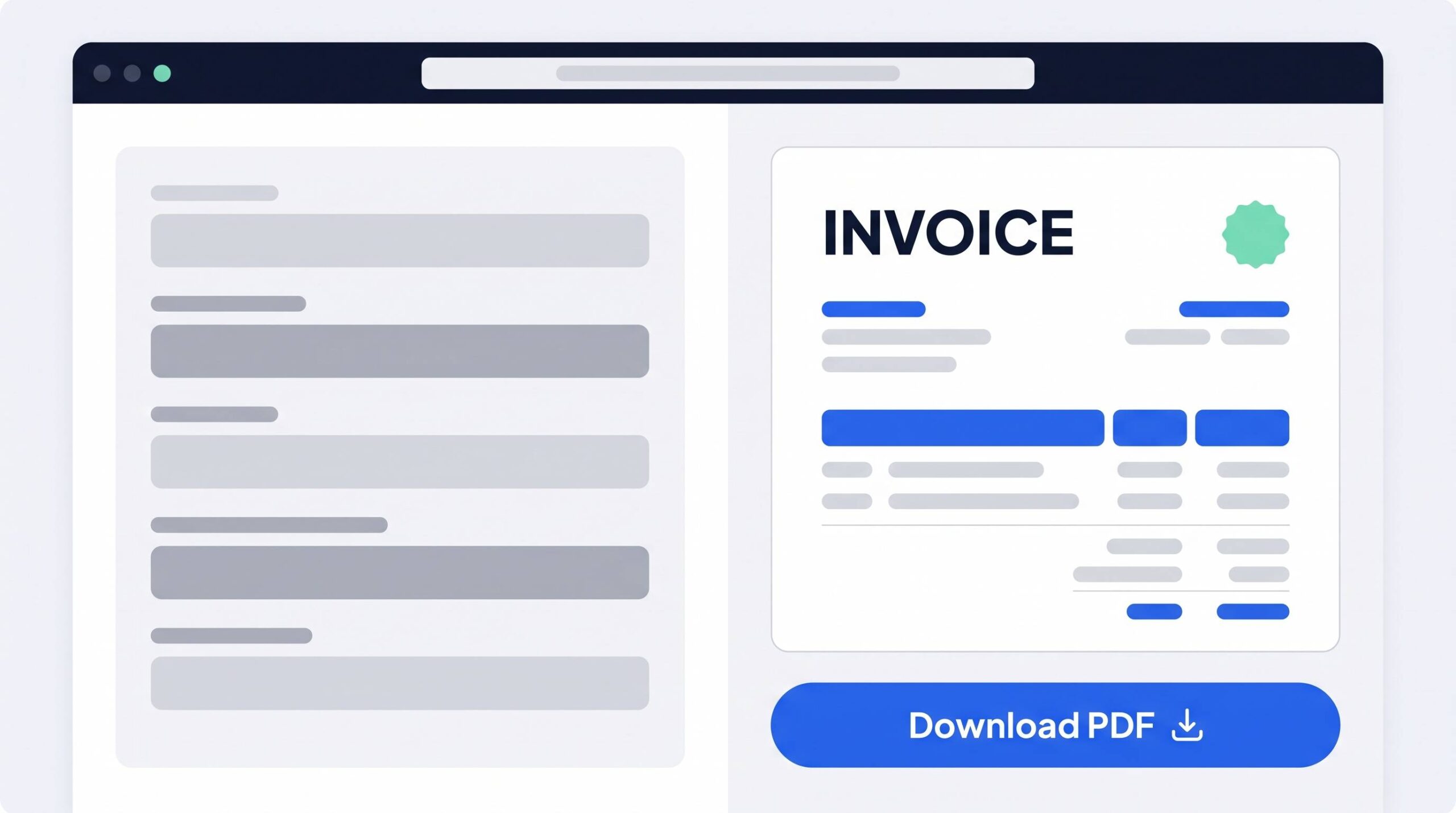 Freelance Invoice Generator live preview interface and customization options