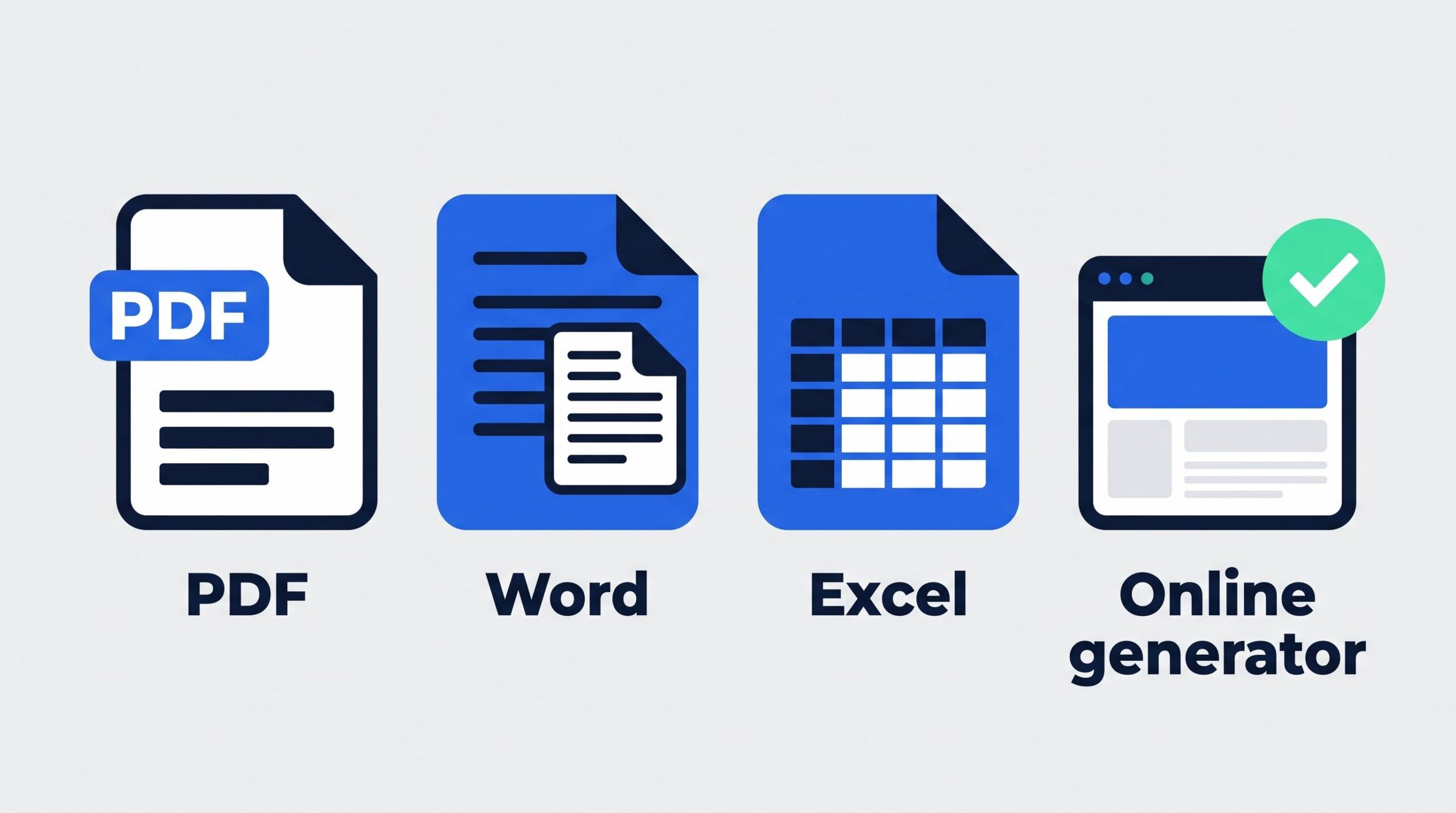 Freelance invoice format comparison: PDF vs Word vs Excel
